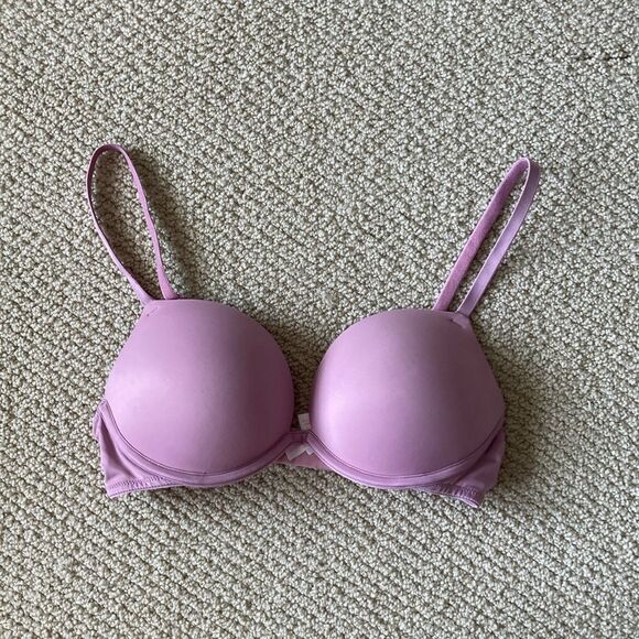 Victoria’s Secret PINK Wear Everywhere Super Push Up Bra Size 32C Mauve EUC - Picture 1 of 8